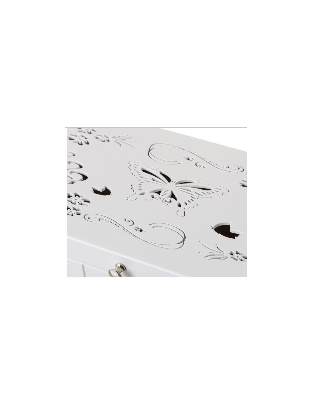 Joyero - madera - blanco - 3 cajones - 25x15 cm - Atmosphera créateur  d'intérieur